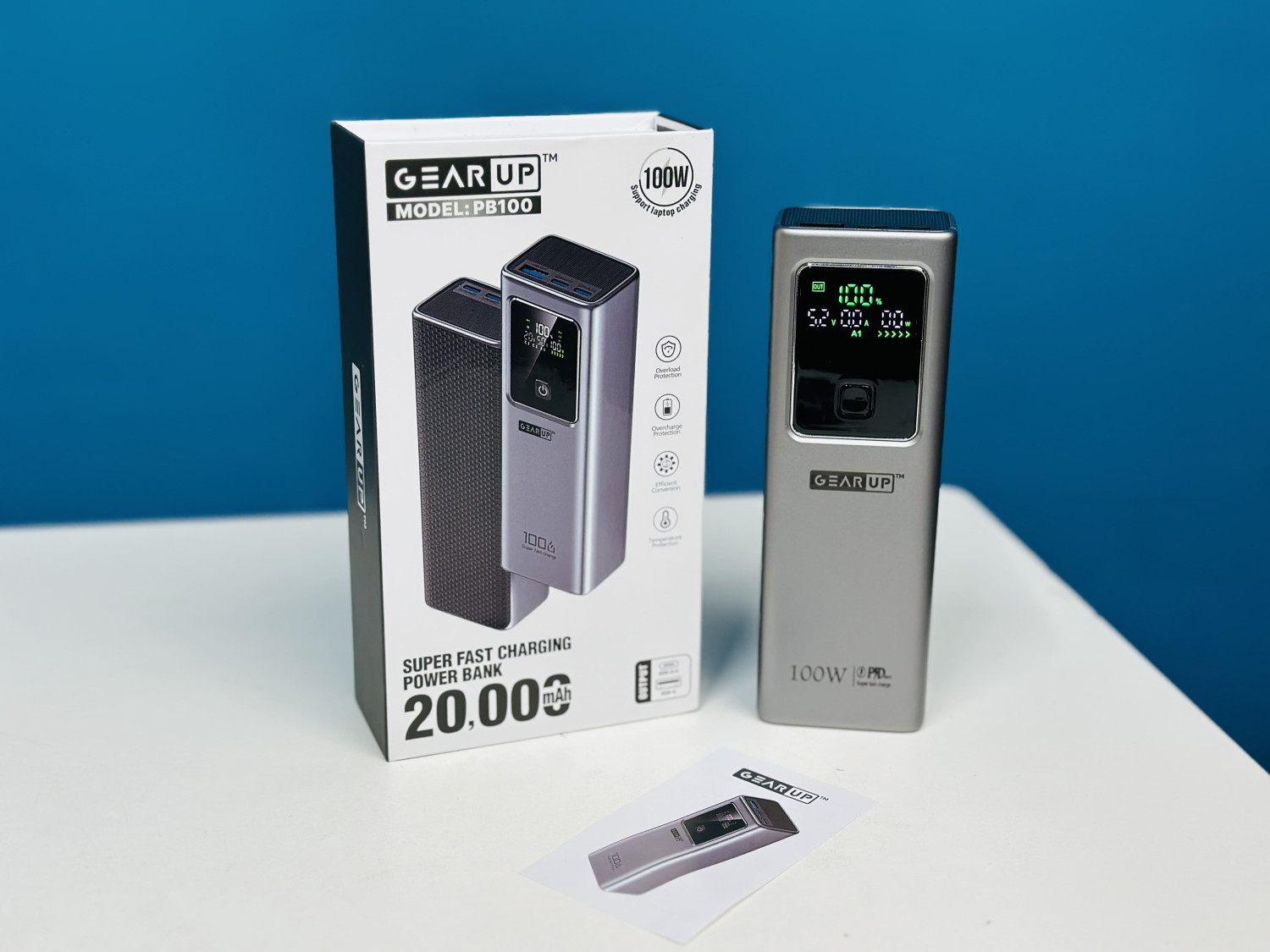 GearUP PB100 100W Super Fast Power Bank – 20,000mAh