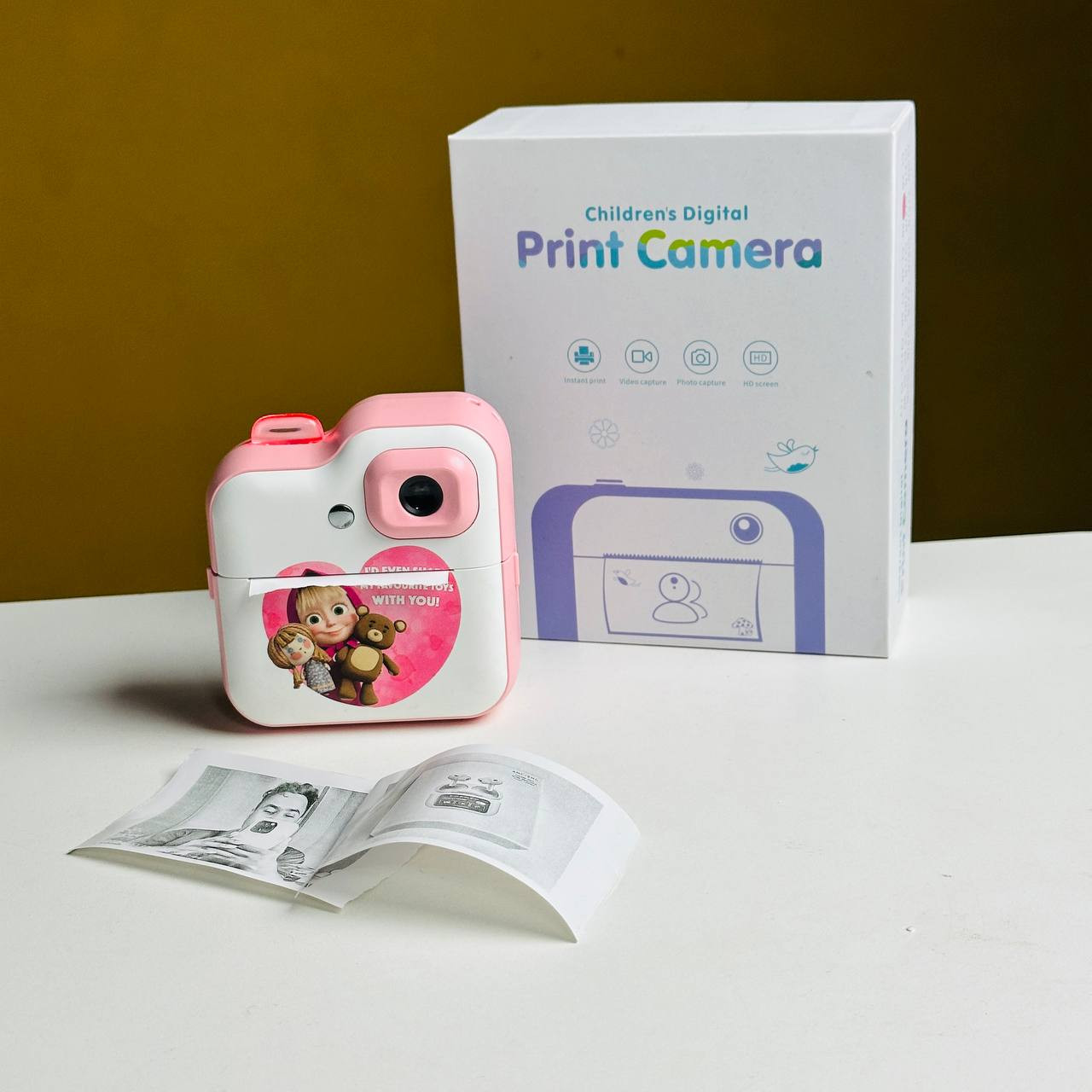 Instant Print Digital Kids Camera Printer – Masha Version
